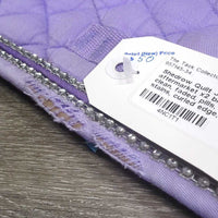 Quilt Jumper Pad, aftermarket x2 bling, piping *gc, clean, faded, pills, holey edges, mnr stains, curled edge, puckers, hair, threads
