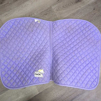 Quilt Jumper Pad, aftermarket x2 bling, piping *gc, clean, faded, pills, holey edges, mnr stains, curled edge, puckers, hair, threads
