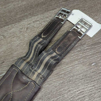Padded Girth, x2 els, 3x D Ring *fair, v.torn & stretched elastic, UNSTITCHED edges, stained, dirt, slices
