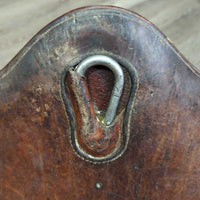 Padded Belly Girth, x2 els *fair, torn & stretched els, stained, dirt, cuts, older, scrapes, unstitched ends
