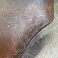 Padded Belly Girth, x2 els *fair, torn & stretched els, stained, dirt, cuts, older, scrapes, unstitched ends
