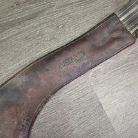Padded Belly Girth, x2 els *fair, torn & stretched els, stained, dirt, cuts, older, scrapes, unstitched ends
