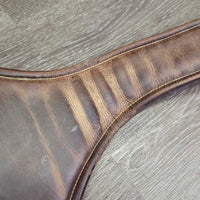 Padded Belly Girth, x2 els *fair, torn & stretched els, stained, dirt, cuts, older, scrapes, unstitched ends
