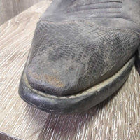 Pointy Toe Western Boots *gc/fair, unstitched, clean, faded, cracked lining, rubs, scrapes, peeled, curled insoles
