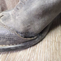 Pointy Toe Western Boots *gc/fair, unstitched, clean, faded, cracked lining, rubs, scrapes, peeled, curled insoles
