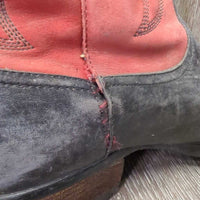 Pointy Toe Western Boots *gc/fair, unstitched, clean, faded, cracked lining, rubs, scrapes, peeled, curled insoles
