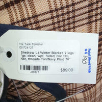 Lt Winter Blanket, 2 legs *gc, clean, wpf, faded, mnr film, hair, threads
