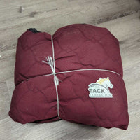 Light Quilt Winter Stable Blanket, 2 legs *gc/fair, older, clean, stains, discolored, older, unstitched seams
