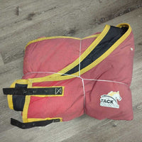 Med Winter Blanket *gc/fair, older, stiff, 0 wpf, torn/missing leg, faded, stains, hair, snags, sm holes
