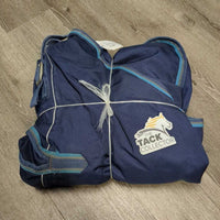 Rain Sheet, 2 legs *gc/fair, BROKEN snaps, clean, faded, hairy, clumpy lining corners, NO wpf, repairs
