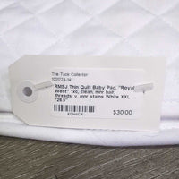 Thin Quilt Baby Pad, "Royal West" *xc, clean, mnr hair, threads, v. mnr stains
