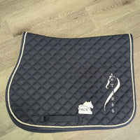 Quilt Jumper Pad, piping *gc, clean, pilly?, mnr hair, frays, rubs, exposed piping, faded

