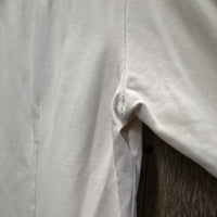 LS Show Shirt, Snap Collar *gc, clean, mnr stains, v.crinkled & bubbled collar, faded tag, missing bling, peeled logo, older
