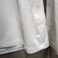LS Sun Show Shirt, 1/4 Snap Up, mesh sleeves *fair, snags, dingy, v.stained pits, runs, seam puckers
