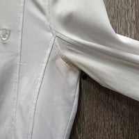 LS Sun Show Shirt, 1/4 Snap Up, mesh sleeves *fair, snags, dingy, v.stained pits, runs, seam puckers
