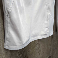 LS Sun Show Shirt, 1/4 Snap Up, mesh sleeves *fair, snags, dingy, v.stained pits, runs, seam puckers
