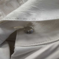 SS Show Shirt, wrap around snap collar *gc, v.crinkled & puckered collar & cuffs, older, seam puckers, faded tag
