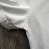 SS Show Shirt, wrap around snap collar *gc, v.crinkled & puckered collar & cuffs, older, seam puckers, faded tag

