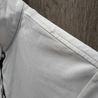 SS Show Shirt, 1/4 Button Up *vgc, clean, puckers, crinkled collar, mnr unstitched seam
