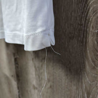 SS Show Shirt, 1/4 Button Up *vgc, clean, puckers, crinkled collar, mnr unstitched seam
