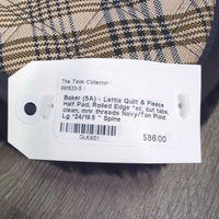 Quilt & Fleece Half Pad, Rolled Edge *xc, cut tabs, clean, mnr threads
