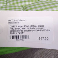 Quilt Jumper Pad, glitter, piping *xc, clean, mnr threads, snags, embroidered underside
