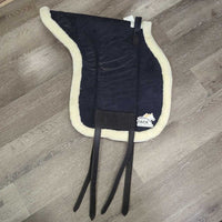 Microsuede Fleece Lined Bareback Pad *xc/vgc, mnr hair, stains
