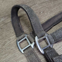 Padded Nylon Halter, adj, snap, glitter *gc, dirt, residue, rubs, shedding, mnr hair, stains
