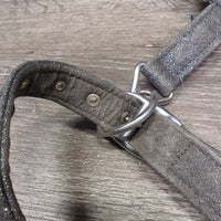 Padded Nylon Halter, adj, snap, glitter *gc, dirt, residue, rubs, shedding, mnr hair, stains
