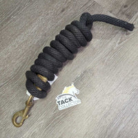 Stiff Nylon Lead Rope *gc, stiff, mnr hair, faded, snags, frays, rust
