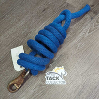 Nylon Lead Rope, bull snap *gc/fair, stiff, mnr hair, dirt, faded, snags, frays, rust, loose snap
