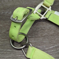 Fleece Padded Nylon Breakaway Halter, adj, snap *gc, clean, faded, stains, pilly, mnr hair, rust, rubs
