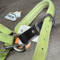 Fleece Padded Nylon Breakaway Halter, adj, snap *gc, clean, faded, stains, pilly, mnr hair, rust, rubs
