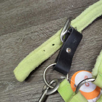 Fleece Padded Nylon Breakaway Halter, adj, snap *gc, clean, faded, stains, pilly, mnr hair, rust, rubs
