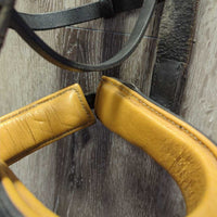 Hvy Wide Leather Nutcracker Lungeing Cavesson *vgc/xc, clean, stains, mnr dirt
