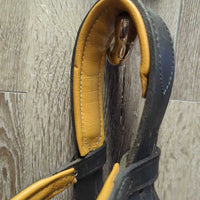 Hvy Wide Leather Nutcracker Lungeing Cavesson *vgc/xc, clean, stains, mnr dirt
