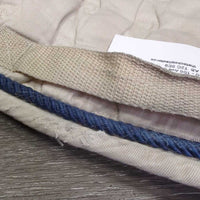 Quilt Jumper Pad, piping, "Equi-Products" *gc/fair, clean, hair, pills, rubs, mnr stains, holey edges, curled edges, residue, folded
