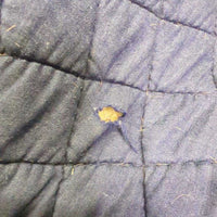Quilt Jumper Pad *gc, clean, hair, pilly, rubs, mnr faded, clumpy foam, threads, hole, unstitched

