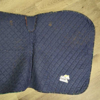 Quilt Jumper Pad *gc, clean, hair, pilly, rubs, mnr faded, clumpy foam, threads, hole, unstitched
