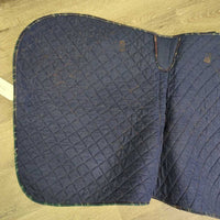 Quilt Jumper Pad *gc, clean, hair, pilly, rubs, mnr faded, clumpy foam, threads, hole, unstitched

