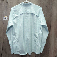 LS Button Up Shirt, Mesh Lining, Roll Up Sleeves *xc, clean, mnr seam puckers
