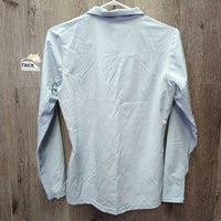 LS Sun Shirt, 1/4 Zip, Mesh Sleeves *gc/vgc, mnr snags, pit stains, elastic threads
