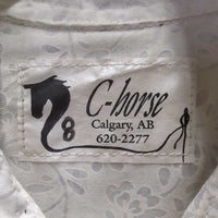 LS Light Show Shirt, attached Button Collar *gc, older, threads, rubs, pills
