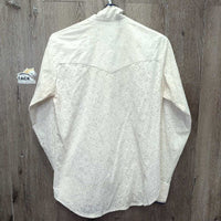 LS Light Show Shirt, attached Button Collar *gc, older, threads, rubs, pills

