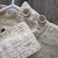 LS Light Show Shirt, attached Button Collar *gc/fair, older, v.puckered sesams & collar

