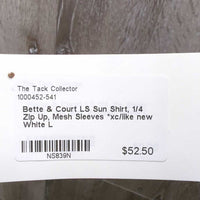 LS Sun Shirt, 1/4 Zip Up, Mesh Sleeves *xc/like new
