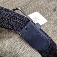 Pocket-Purse Belt, braided elastic, leather, x1 chain strap *xc, v.mnr dust
