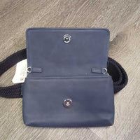 Pocket-Purse Belt, braided elastic, leather, x1 chain strap *xc, v.mnr dust
