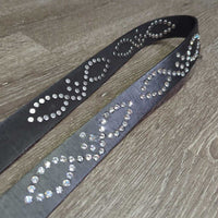 Bling Light Leather Belt & Buckle *xc/vgc, mnr dents & stains
