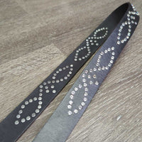 Bling Light Leather Belt & Buckle *xc/vgc, mnr dents & stains
